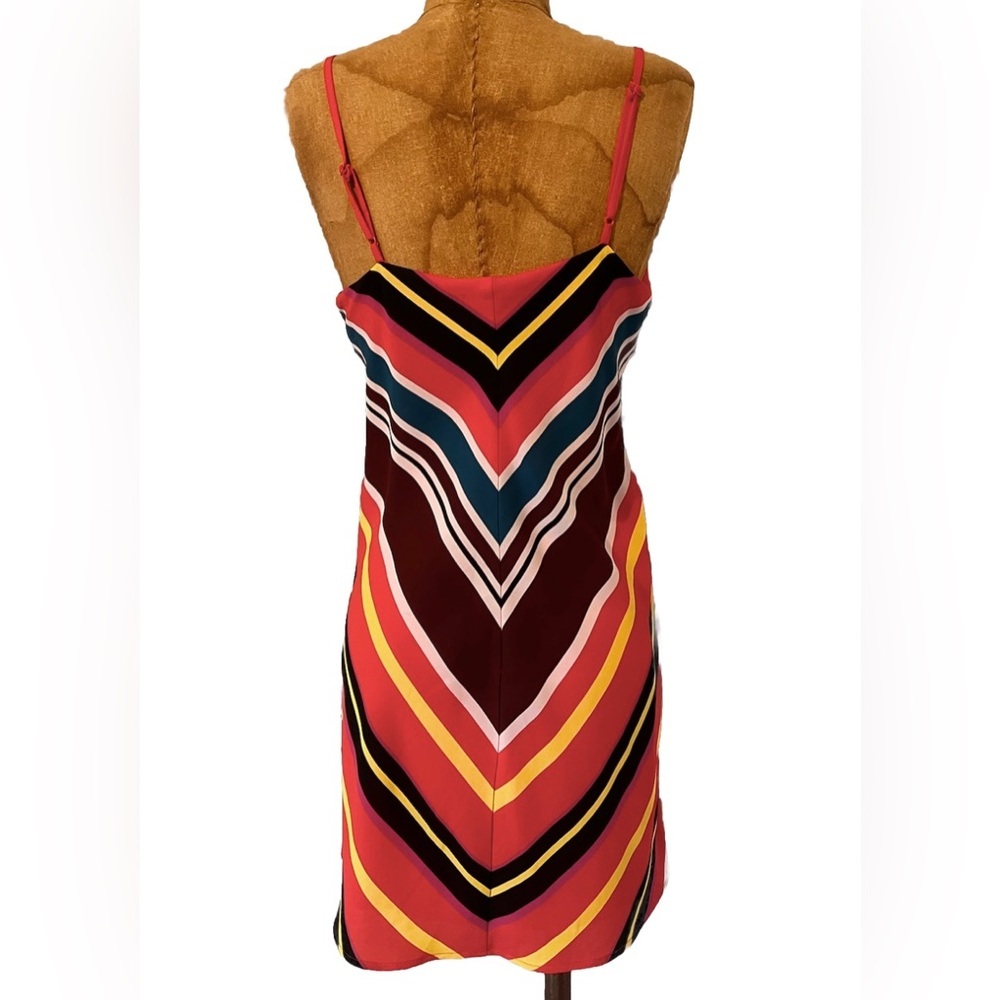Express Orange and Blue Spaghetti Strap Slip Dress EUC S - Picture 5 of 9